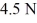 Calculate the impulse due to a force of   That lasts for   A) 6.3 kg∙ m/s B) 5.0 kg∙ m/s C) 5.7 kg∙ m/s D) 6.9 kg∙ m/s