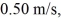 A block of mass m = 34 kg and speed V is behind a block of mass M = 81 kg and speed of   As shown in the figure.The surface is frictionless and the blocks collide and couple.After the collision,the blocks have a common speed of   What is the magnitude of the impulse on the 34-kg block due to the collision?   A) 32 N ∙ s B) 14 N ∙ s C) 41 N ∙ s D) 57 N ∙ s E) 73 N ∙ s
