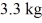 An object initially at rest suddenly explodes in two fragments of masses   And   That move in opposite directions.If the speed of the first fragment is   Find the internal energy of the explosion. A) 30 J B) 30 kJ C) 38 J D) 38 kJ