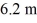 An object undergoing simple harmonic motion has a maximum displacement of   At   If the angular frequency of oscillation is   What is the object's displacement when   A) 4.8 m B) 5.6 m C) 3.7 m D) 3.1 m
