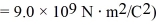 The figure shows a group of three particles,all of which have charge Q = 8.8 nC.How much work did it take to assemble this group of charges if they all started out extremely far from each other? (k = 1/4πε<sub>0</sub>     A) 5.5 × 10<sup>-5</sup> J B) 6.2 × 10<sup>-5</sup> J C) 5.7 × 10<sup>-5</sup> J D) 5.9 × 10<sup>-5</sup> J