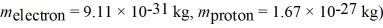An electron is released from rest at a distance of 9.00 cm from a fixed proton.How fast will the electron be moving when it is 3.00 cm from the proton?,(k = 1/4πε0 = 8.99 × 109 N ∙ m<sup>2</sup>/C<sup>2</sup>,<sup> </sup> <sup> </sup>   ,   A) 75.0 m/s B) 106 m/s C) 130 m/s D) 1.06 × 10<sup>3</sup> m/s E) 4.64 × 10<sup>5</sup> m/s