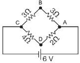 What is the potential drop from point A to point B for the circuit shown in the figure? The battery is ideal,and all the numbers are accurate to two significant figures.   A) 0.35 V B) 2.0 V C) 2.5 V D) 3.0 V