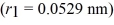 Calculate the orbital Bohr radius of the   Excited state in a hydrogen atom.   A) 0.212 nm B) 0.106 nm C) 0.170 nm D) 0.244 nm