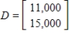Given the technology matrix A, and an external demand vector D, find the production vector X. ,