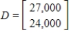 Given the technology matrix A, and an external demand vector B, find the production vector X. ,