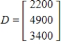 Given the technology matrix A, and an external demand vector D, find the production vector X. ,