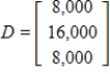 Given the technology matrix A, and an external demand vector D, find the production vector X. ,
