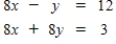 Use Gauss-Jordan row reduction to solve the system of equations. 