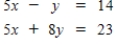 Use Gauss-Jordan row reduction to solve the given system of equations. 