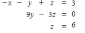 Use Gauss-Jordan reduction to solve the system of equations. If the system is dependent or inconsistent, indicate this.