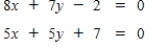 Use Gauss-Jordan row reduction to solve the system of equations. 