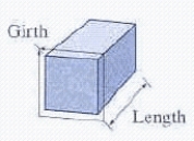  The US Postal Service (USPS)  will accept only packages with length plus girth no more than 120 inches. (See the figure.)        What are the dimensions of the largest volume package the USPS will accept    A)   24 \times 24 \times 24  inches B)   24 \times 24 \times 48  inches C)   20 \times 20 \times 40  inches D)   24 \times 48 \times 48  inches E)   40 \times 40 \times 40  inches 