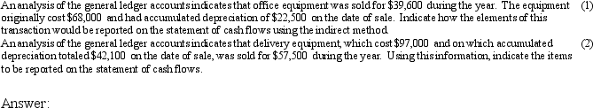 The following two scenarios are independent of one another.   