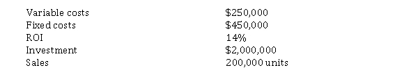 <strong>Use the following information for questions. Brislin Products has a new product going on the market next year. The following data are projections for production and sales: -What would the markup percentage be if only 150,000 units were sold and Brislin still wanted to earn the desired ROI?</strong> A) 32.95% B) 53.33% C) 35.0% D) 44.00%