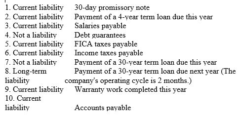 Classify each of the following items as either:   
