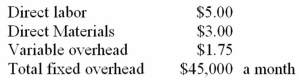 Harding Company expected sales to be 50,000 units in February,45,000 in March,and 55,000 units in April.Each unit sells for $18.00 each.The following costs pertain to each unit:   Harding is considering an advertising campaign which will cost $15,000 per month from January to March and is expected to increase sales by 8% a month.At the same time Harding will reduce sales prices to $17.00 per unit while keeping costs steady. Required: (A.)What will operating income be in each of the three months before the advertising campaign? (B.)If Harding goes ahead with the advertising campaign,how much would operating income increase or decrease each month? Would you advise them to go ahead with the campaign?