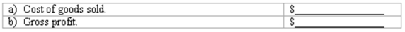 Periodic inventory system Soundview Centre uses a periodic inventory system. At the end of 2010, the accounting records include the following information:    Compute the following for 2010:  