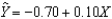In reference to the equation   ,the value 0.10 is the expected change in Y per unit change in X.