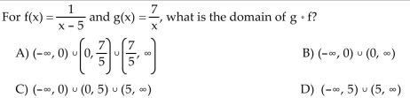 Given f(x) and g(x), find the indicated composition and state its domain.