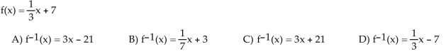 For the given function f(x), find f-1(x).