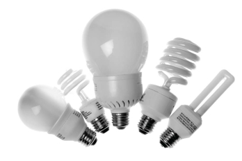   -The light bulbs in this figure are designed to A) produce more light than normal bulbs. B) use less electricity than incandescent bulbs to produce light. C) be powered by heat from CHP technology. D) turn off automatically when nobody is in a room.