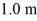 A rabbit trying to escape a fox runs north for 8.0 m,darts northwest for 1.0 m,then drops   down a hole into its burrow.What is the magnitude of the net displacement of the rabbit? A)  8.8 m B)  8.1 m C)  66 m D)  10 m