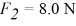 Three forces are exerted on an object placed on a tilted floor.Forces are vectors.The three forces are directed as shown in the figure.If the forces have magnitudes   = 1.0 N,   and   = 7.0 N,where N is the standard unit of force,what is the component of the net force   <sub>net</sub> =   <sub>1 </sub>+   <sub>2 </sub>+   <sub>3</sub> parallel to the floor?   A)  2.5 N B)  5.1 N C)  6.0 N D)  7.8 N