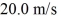 A plane has an eastward heading at a speed of   (relative to the air) .A   wind is blowing southward while the plane is flying.The velocity of the plane relative to the ground is A)  157 m/s at an angle 7.31° south of east. B)  157 m/s at an angle 7.31° east of south. C)  155 m/s at an angle 7.36° south of east. D)  155 m/s at an angle 7.36° east of south. E)  157 m/s at an angle 7.36° south of east.