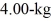 A 4.00-kg block rests between the floor and a 3.00-kg block as shown in the figure.The 3.00-kg block is tied to a wall by a horizontal rope.If the coefficient of static friction is 0.800 between each pair of surfaces in contact,what horizontal force F must be applied to the   block to make it move?   A)  16.2 N B)  54.9 N C)  21.1 N D)  23.5 N E)  78.4 N