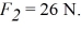 The figure shows two forces acting on an object,with magnitudes   and   What third force will cause the object to be in equilibrium (acceleration equals zero) ?   A)  52 N pointing down B)  52 N pointing up C)  82 N pointing down D)  82 N pointing up