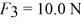 Three forces,F<sub>1</sub> = 20.0 N,F<sub>2</sub> = 40.0 N,and   act on an object with a mass of   which can move along a frictionless inclined plane as shown in the figure.The questions refer to the instant when the object has moved through a distance of 0.600 m along the surface of the inclined plane in the upward direction.Calculate the amount of work done by (a)F<sub>1.</sub> (b)F<sub>2.</sub> (c)F<sub>3</sub>.  