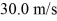 A projectile is fired from ground level at an angle of 40.0° above horizontal at a speed of   .What is the speed of the projectile when it has reached a height equal to 50.0% of its maximum height? A)  26.0 m/s B)  27.4 m/s C)  28.7 m/s D)  26.7 m/s E)  28.1 m/s