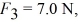 A light triangular plate OAB is in a horizontal plane.Three forces,     and   act on the plate,which is pivoted about a vertical axes through point O.In the figure,   <sub>2</sub> is perpendicular to OB.Consider the counterclockwise sense as positive.The sum of the torques about the vertical axis through point O,acting on the plate due to forces F<sub>1</sub>,F<sub>2</sub>,and F<sub>3</sub>,is closest to   A)  4.1 N • m. B)  5.4 N • m. C)  -4.1 N • m. D)  -5.4 N • m. E)  zero