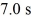 A jet aircraft,in level flight at constant speed,is observed directly overhead.A sonic boom is heard   later,at which time the line of sight to the aircraft forms a 56° angle with respect to the horizontal.The speed of sound is   .What is the Mach number (the ratio of the speed of the jet to the speed of sound) for the aircraft? A)  1.2 B)  1.8 C)  1.9 D)  2.1 E)  2.2