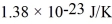 At what temperature would the root-mean-square speed (thermal speed) of oxygen molecules be 13.0 m/s? Assume that oxygen approximates an ideal gas.The mass of one O<sub>2 </sub>molecule is   .The Boltzmann constant is   . A)  0.217 K B)  1800 K C)  5410 K D)  0.0666 K
