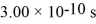 What is the mean free path of molecules in an ideal gas in which the mean collision time is   ,the temperature is 300 K,and the mass of the molecules is   ? Assume that the molecules are moving at their root-mean-square speeds.The Boltzmann constant is   . A)  7.22 × 10<sup>-8</sup> m B)  4.32 × 10<sup>-8</sup> m C)  9.19 × 10<sup>-8</sup> m D)  1.39 × 10<sup>-8</sup> m E)  6.71 × 10<sup>-8</sup> m