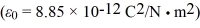 Two flat 4.0 cm × 4.0 cm electrodes carrying equal but opposite charges are spaced 2.0 mm apart with their midpoints opposite each other.Between the electrodes but not near their edges,the electric field strength is 2.5 × 10<sup>6</sup> N/C.What is the magnitude of the charge on each electrode?   A)  35 nC B)  18 nC C)  16 nC D)  30 nC