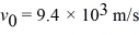 As shown in the figure,a small particle of charge q = -7.0 ×   C and mass   has velocity   as it enters a region of uniform magnetic field.The particle is observed to travel in the semicircular path shown,with radius   .Calculate the magnitude and direction of the magnetic field in the region.  
