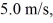A charged particle of mass 0.0020 kg is subjected to a   magnetic field which acts at a right angle to its motion.If the particle moves in a circle of radius   at a speed of   what is the magnitude of the charge on the particle? A)  0.0083 C B)  120 C C)  0.00040 C D)  2500 C