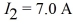 As shown in the figure,two long straight wires are separated by a distance of The currents are to the right in the upper wire and to the left in the lower wire.What are the magnitude and direction of the magnetic field at point P,which is a distance below the lower wire?