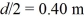 As shown in the figure,two long straight wires are separated by a distance of The currents are to the right in the upper wire and to the left in the lower wire.What are the magnitude and direction of the magnetic field at point P,which is a distance below the lower wire?