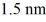 The ground state energy of a particle in a one-dimensional infinite potential well of width   is   .The ground state energy of the same particle in a one-dimensional finite potential well with   in the region 0 < x < 1.5 nm,and U<sub>0 </sub>= 50 eV everywhere else, would be A)  less than 20 eV. B)  greater than 20 eV. C)  equal to 20 eV. D)  The particle would not have a ground state.