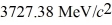The set of nuclear reactions that power our sun can be summarized a 4p<sup>+</sup> → <sup>4</sup>He<sup>+2</sup> + 2e<sup>+</sup>.The masses of the particles involved are 938.272 MeV/c<sup>2</sup> (proton,p<sup>+</sup>) ,   (alpha particle,<sup>4</sup>He<sup>+2</sup>) ,and 0.511 MeV/c<sup>2</sup> (positron,e<sup>+</sup>) .How much energy is released by each set of these reactions? A)  24.69 MeV B)  28.3 MeV C)  2790 MeV D)  279 MeV