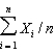 The formula below is used to calculate the _______ .   A)  mode of a sample B)  median of a sample C)  sample mean D)  range of a sample