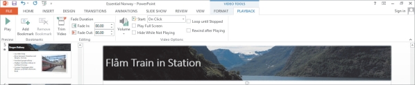 <strong> Referring to the accompanying figure,checking the ____ check box would cause the video to play until the next slide appears during the slide show.</strong> A) Play Full Screen B) Hide While Not Playing C) Loop until Stopped D) Start