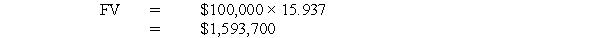 Solution to Annuity (15 minutes) a.The minimum lump sum you should take is the present value of the cash payments.   b.This question is essentially (a)in reverse.You are looking for the future value of the cash payments.Looking in the future value in arrears table,the annuity factor is 15.937.   c.This is similar to (a).This time,t = 7.   d.To convert an end-of-year payment schedule to a beginning-of-year schedule,we need only multiply by 1 + r.The minimum payment is $614,500 × 1.10 = $675,900.