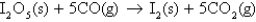 In the following reaction, which element is reduced?   A)  C B)  I C)  O D)  None, this is not an oxidation-reduction reaction E)  Not enough information to answer the question 