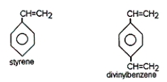 Polystyrene is an addition polymer of styrene. What would be the effect if some divinylbenzene were added to styrene and then polymerized?   A)  The polymer would be more flexible. Divinylbenzene acts as a plasticizer. B)  The second polymer would be made less flammable than pure polystyrene. C)  There would be an effect, but it cannot be predicted. D)  There would be no effect on the properties of the polymer. E)  Divinylbenzene would act as a cross-linking agent, making the polymer stronger. 