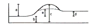 Use the potential energy diagram shown to answer the following questions.   -Which letter shows the activation energy using a catalyst?